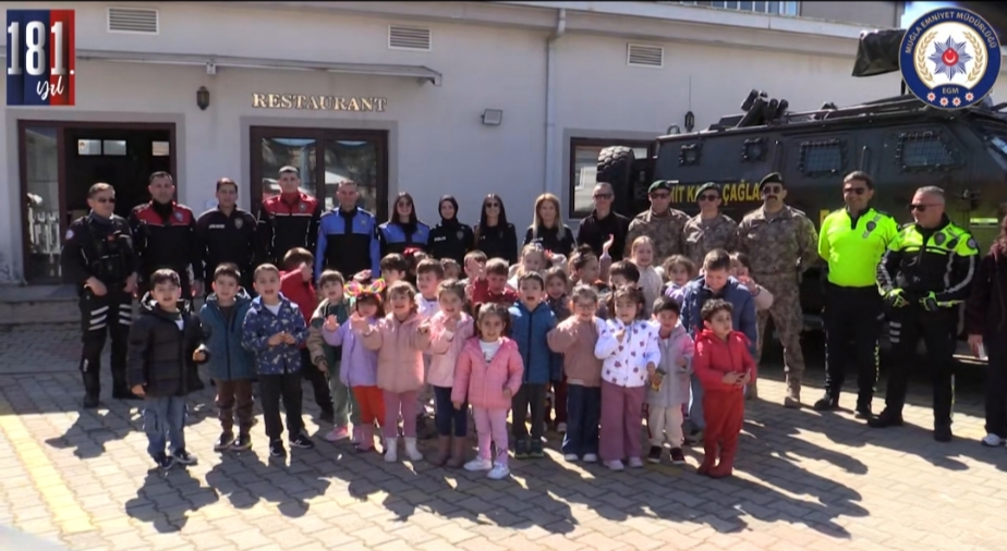 Minik Öğrenciler Muğla Emniyet Müdürlüğünü Ziyaret Etti